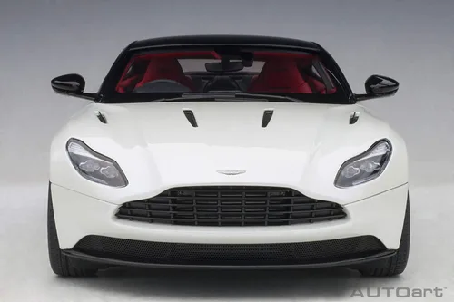 Miniatura 8 de Autoart Aston Martin DB11 Morning Frost White Metallic con parte superior negra e interior rojo modelo 1/18