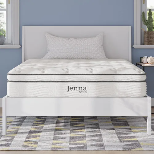 Miniatura 33 de Modway Jenna - Colchón King de muelles interiores (8 pulgadas), Espuma, Blanco