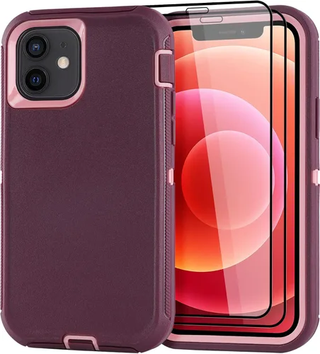 Miniatura 34 de Funda para iPhone 12 Mini con funda de clip para cinturón y 2 protectores de pantalla, funda de protección completa resistente de grado militar a