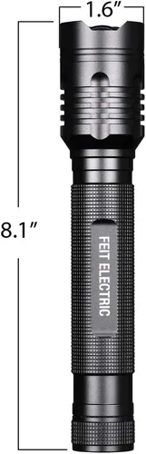 Miniatura 8 de Feit Electric Linterna LED Táctica - Aleación de Aluminio - Con Zoom y Engaste para Ataque o Defensa Requiere