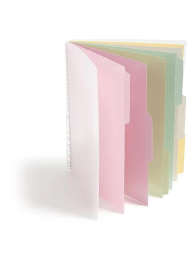 Miniatura 8 de Smead Organizador de Proyectos, Suministros de Oficina, 24 Bolsillos, Cubierta Transparente con Pestañas Assortidas y Brillantes, Organizador