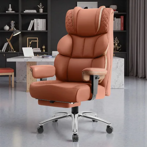 Miniatura 7 de Silla de escritorio de oficina BestGlory, silla de cuero para juegos grande y alta con reposapiés, sillas de computadora ejecutivas ergonómicas