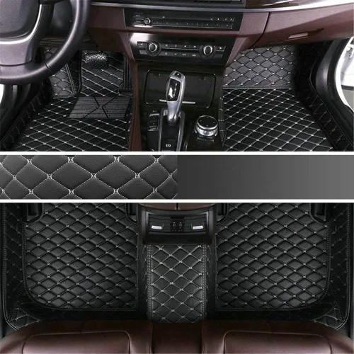 Miniatura 41 de Personaliza los tapetes de cuero de lujo de protección para todo tipo de clima para el 99 % de los automóviles, SUV y camiones según el modelo Beige