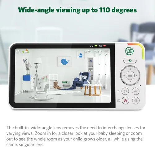 Miniatura 7 de LeapFrog Monitor de bebé LF925HD con cámara y audio, monitor de bebé de acceso remoto WiFi de 1080p, cámara panorámica e inclinación de 360°, zoom