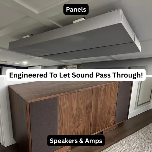 Miniatura 8 de SoundAssured Tela Acústica - Tela Acústicamente Transparente para Hacer Paneles Acústicos - Tela Acústica para Paneles de Sonido DIY (Silver Mist)