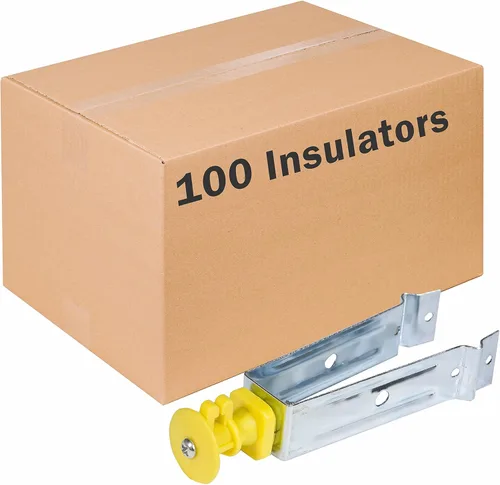 Miniatura 4 de Zareba Aislador de cadena para cercas eléctricas, 10 aisladores incluidos, resistente, duradero, para valla de eslabones de cadena, amarillo