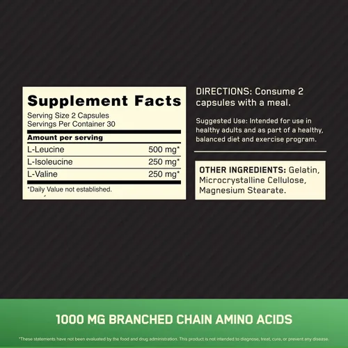 Miniatura 2 de Optimum Nutrition Cápsulas BCAA, 1031737, 1