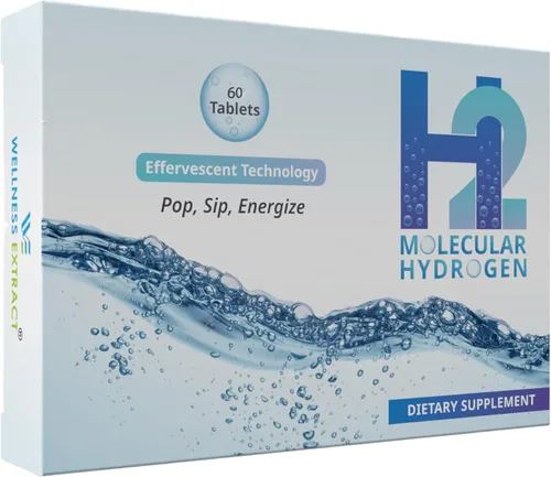WELLNESS EXTRACT H2 Tabletas de agua de hidrógeno molecular con magnesio – 12 comprimidos de hidrógeno efervescentes PPM para agua potable, apoya la