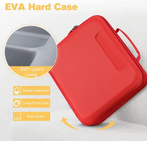 Miniatura 4 de FINPAC Estuche rígido de transporte para juegos Osmo, maletín organizador de almacenamiento grande para base Osmo para iPad, tablero creativo