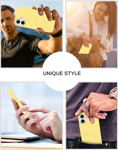 Miniatura 400 de GUAGUA Funda compatible con iPhone 17 Pro Max de 6.9 pulgadas, silicona líquida, goma de gel suave, delgada, forro de microfibra delgada