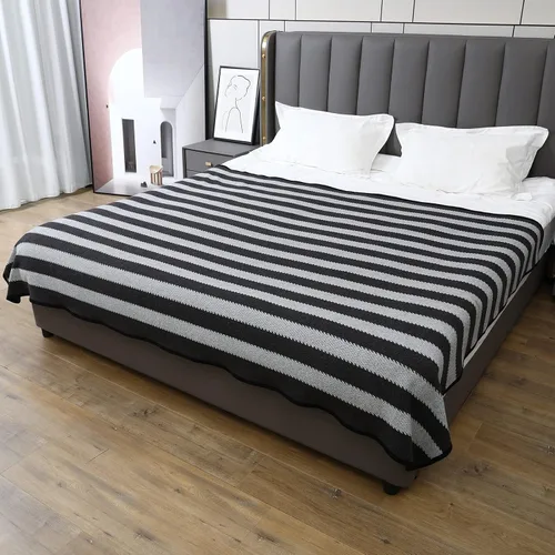 Miniatura 4 de PuTian Manta de Lana Merino - 87" x 63" Gruesa Cálida Suave Manta Grande para Cama - Ideal para Camping, Exteriores, Viajes, Coche, Sofá, Todas