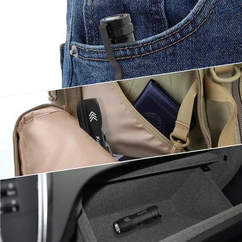 Miniatura 4 de KunHe Paquete de 5 Mini Linternas Recargables a Granel USB-C Pequeñas Linternas de Alto Lúmen con Clip Portátil de Bolsillo para EDC, Uso Doméstico