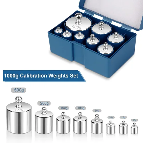 Miniatura 2 de QP Pesos de calibración de 35.27 oz, 8 piezas OIML clase M1 juego de pesas de calibración de alta precisión, 0.35 oz, 0.71 oz, 1.76 oz, 3.53 oz