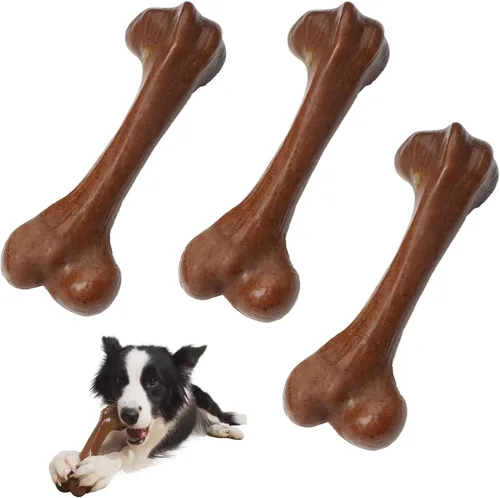 Miniatura 9 de Juguetes agresivos para masticar para perros, huesos de nailon, indestructibles, duraderos, juguetes de dentición para perros medianos y grandes