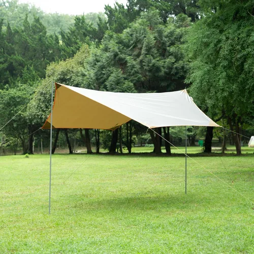 Miniatura 9 de FREE SOLDIER Lona impermeable portátil multifuncional para exteriores, camping, viajes; toldo de mochilero, refugio contra la lluvia Marrón verdoso