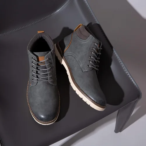 Miniatura 5 de Vostey - Botas de senderismo para hombre de estilo casual resistentes al agua tipo chukka
