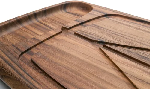 Miniatura 3 de Ironwood Gourmet Kansas City - Tabla de tallar grande con canales de jugo, 22 x 15 x 2.5 pulgadas, madera de acacia