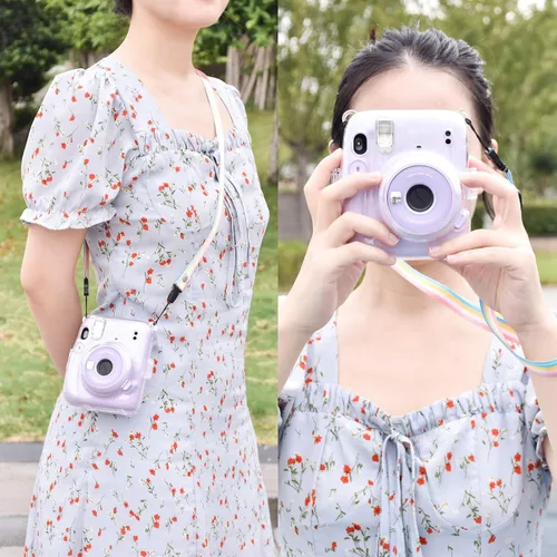 Miniatura 4 de Rieibi Mini 11 - Funda protectora transparente para cámara instantánea Fujifilm Instax Mini 11 - Carcasa rígida de policarbonato con correa