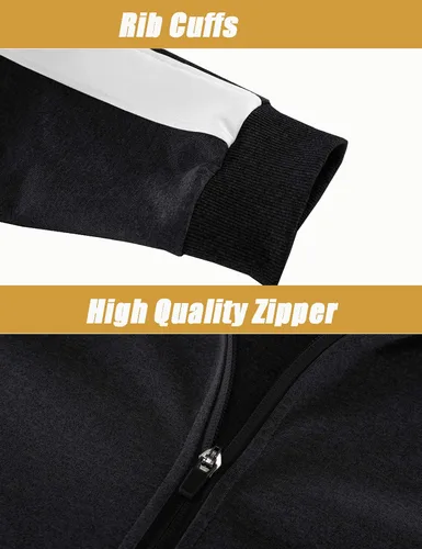 Miniatura 3 de MAGNIVIT Conjunto deportivo de 2 piezas para correr con cremallera completa para hombre