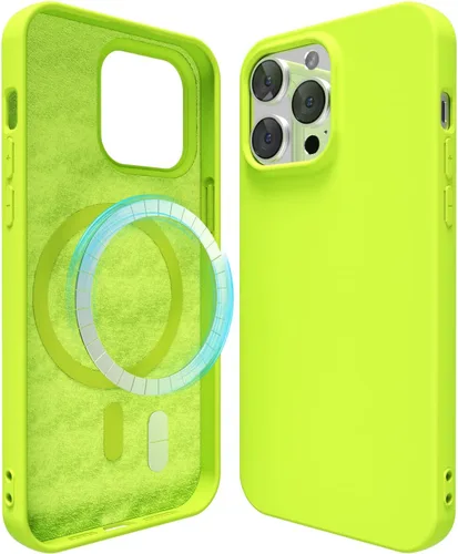 Miniatura 22 de oakxco Funda de silicona para iPhone 12 Pro Max, magnética, compatible con carga inalámbrica Magsafe, cubierta protectora de goma suave y delgada