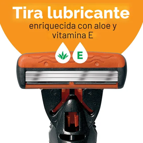 Miniatura 2 de Maquinilla de afeitar recargable BIC Comfort 3 de tres hojas para hombre, maquinilla de afeitar para piel sensible para un afeitado cómodo, 1 mango