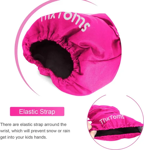 Miniatura 5 de ThxToms Guantes cálidos de invierno para niños, guantes de nieve impermeables para deportes al aire libre, guantes de esquí voluminosos para niños