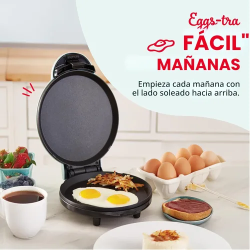Miniatura 5 de DASH 8" Plancha eléctrica redonda Express para panqueques, galletas, hamburguesas, quesadillas, huevos y otros desayunos, almuerzos y refrigerios