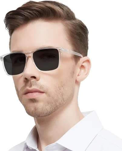 Miniatura 6 de Gafas de sol de lectura para hombre, 1.0, cuadrados, grandes, 100, 125, 150, 175, 200, 225, 250, 275, 300, 350, 400, bisagras de resorte (negro 1.00)