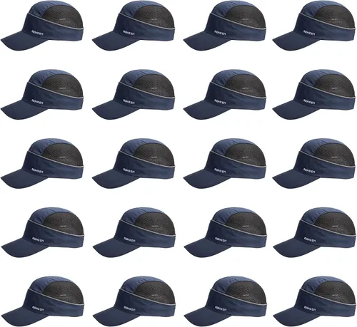 Miniatura 15 de MOHEEN Gorra de seguridad estilo gorra de béisbol con rayas reflectantes, ligera y transpirable, gorra de protección para la cabeza