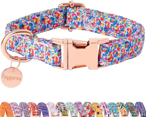 Miniatura 12 de Faygarsle Collar Lindo de Perro para Perras y Perros Machos, Collar Suave y Elegante para Mascotas con Diseño de Limón, Collar de Perro Amarillo