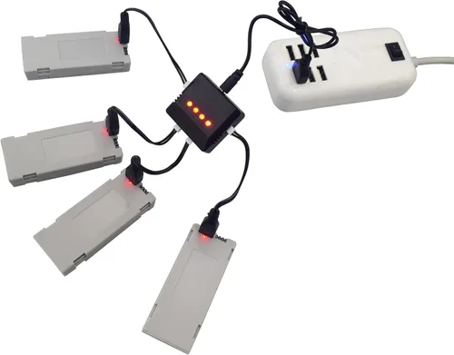 Miniatura 3 de sea jump 4 unids 3.7 V 1800 mAh batería de litio con cargador 4 en 1 para E88 E99 E525 K3 S1 P1 P8 E88PRO E88MAX E99PRO P5PRO RC cuatro ejes