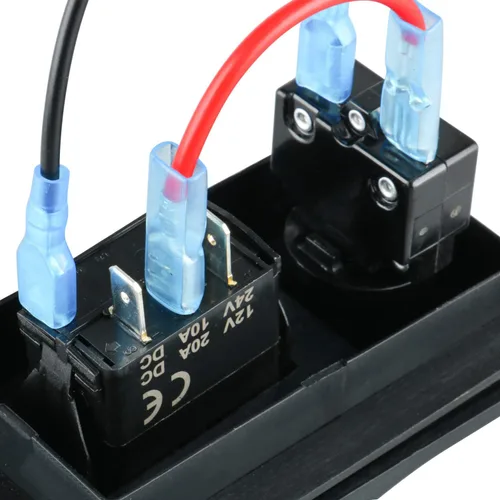 Miniatura 8 de Amarine Made Interruptor de bomba de sentina de 3 vías, disyuntor de circuito basculante LED de lujo, interruptor de control con luz LED