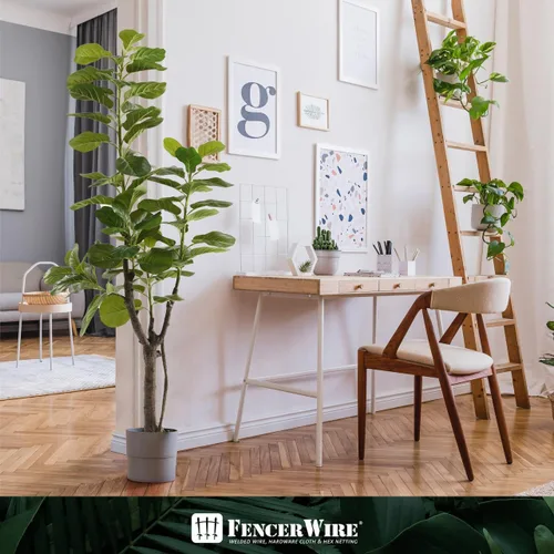 Miniatura 7 de Fencer Wire Árbol de higuera artificial de hoja de violín, 6/7 pies en maceta con musgo seco, para casa, oficina, tienda, árbol sintético de ficus