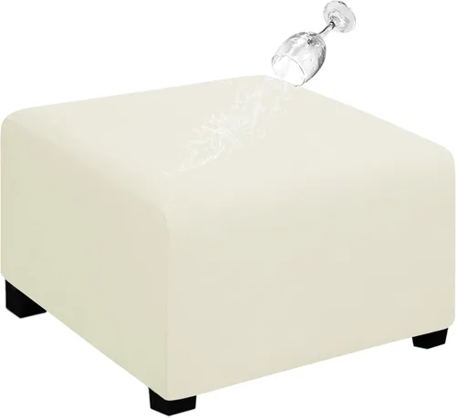 Miniatura 55 de Easy-Going Funda para Otomán Elástica 100% Doble Impermeable Rectangular Plegable Taburete de Almacenamiento Protector de Muebles Funda Suave