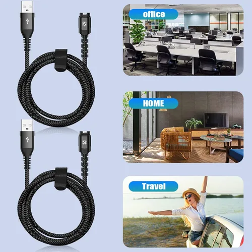 Miniatura 8 de Garmin - Cable cargador de reloj [2 unidades, 4 pies] compatible con Garmin Fenix 8 7 7X Pro 6 6X 5 5S 5X, Forerunner 965 955 945 265 245 55, Negro
