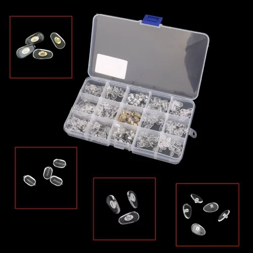 Miniatura 2 de US Ship Silicone Nose Pads for Eyeglasses Sunglass Screw On Glasses Soft Repair Tool