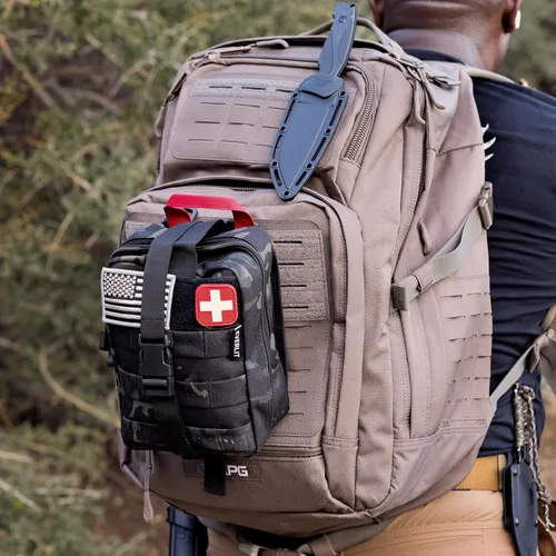Miniatura 4 de EVERLIT Kit de Trauma de Emergencia, Torniquete CAT GEN-7, Férula de 36 pulgadas, IFAK Táctico de Combate Militar para Respuesta de Primeros Camo