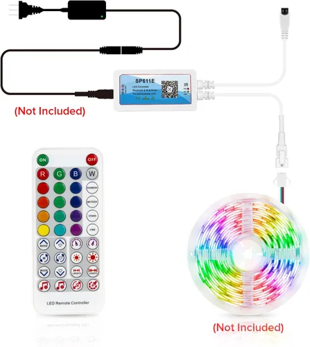 Miniatura 4 de SEZO WS2812B Controlador LED Bluetooth 600pixels/puerto SP611E Control de sincronización de música para WS2811 WS2812 SM16703 UCS1903 direccionable
