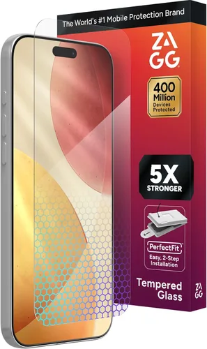 Miniatura 61 de ZAGG Glass Elite - Protector de pantalla para iPhone 16 Pro, 5 veces más fuerte, bordes reforzados, vidrio templado ultra fuerte, resistente a