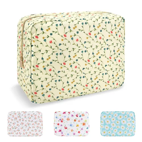 Miniatura 87 de Estuche pequeño para lápices y maquillaje para bolso, lindo estuche de lápices, bolsa de pinceles de maquillaje de nylon con cremallera, estuche
