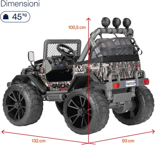 Miniatura 11 de Peg Perego Gaucho PRO Realtree Camo 24 voltios, vehículo todoterreno extra grande