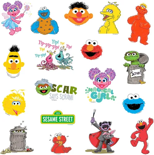Miniatura 3 de Sesame Street Paquete de Calcomanías Troqueladas de Vinilo Grandes de Lujo Paquete Variado - Laptop, Botella de Agua, Álbumes de Recortes, Tableta