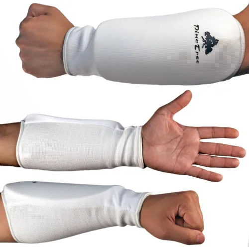 Miniatura 3 de Protector de tela para antebrazo Taekwondo, artes marciales, MMA antebrazo protector para sparring (negro/blanco; niño pequeño a adulto XL)