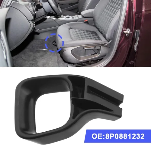 Miniatura 2 de Manija de ajuste de asiento Palanca delantera derecha compatible con A3 S3 8P TT TTS TTRS 8J R8 8P0881232 Reemplazo trasero reclinable manija