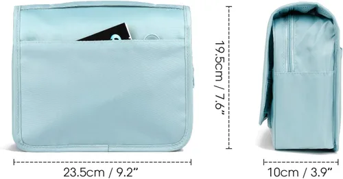 Miniatura 3 de Erliway Neceser colgante de viaje para mujeres y hombres, bolsa de ducha portátil de baño con gancho, gran capacidad, impermeable, organizador