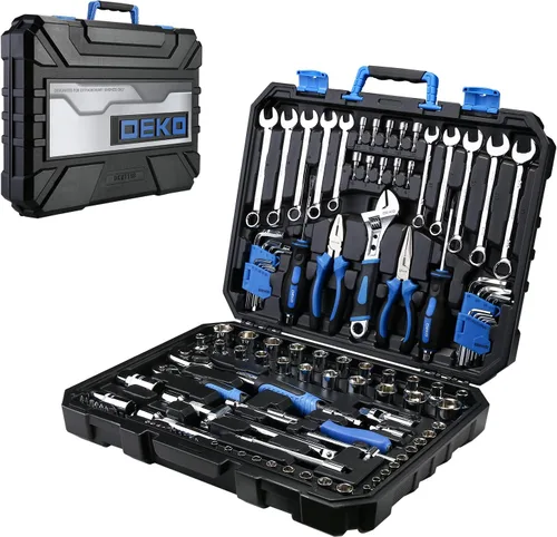 Miniatura 8 de DEKO PRO Kit de herramientas de 118 piezas profesional de reparación de automóviles, paquete combinado, llave de vaso con herramientas mecánicas más