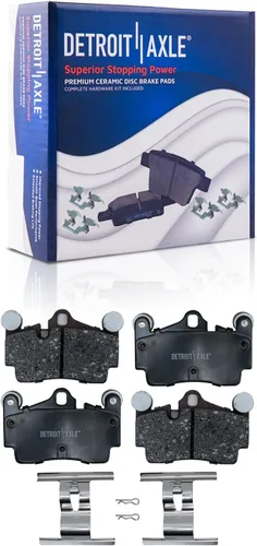 Miniatura 87 de Detroit Axle - Pastillas de freno traseras para Mercedes-Benz C230 C240 C280 C320 C350 CLK320 CLK350 CLK430 E300 E320 E420 E430 SLK350, pastillas