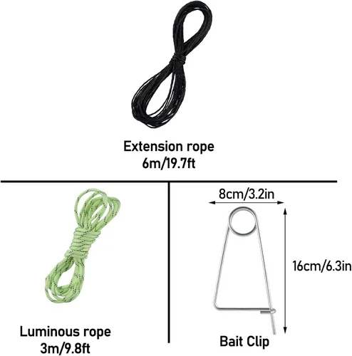 Miniatura 3 de Alwonder Minnow - Trampa para peces de cangrejo, trampa plegable para cangrejos de río con cuerda luminosa y clip de cebo, trampas de cangrejo