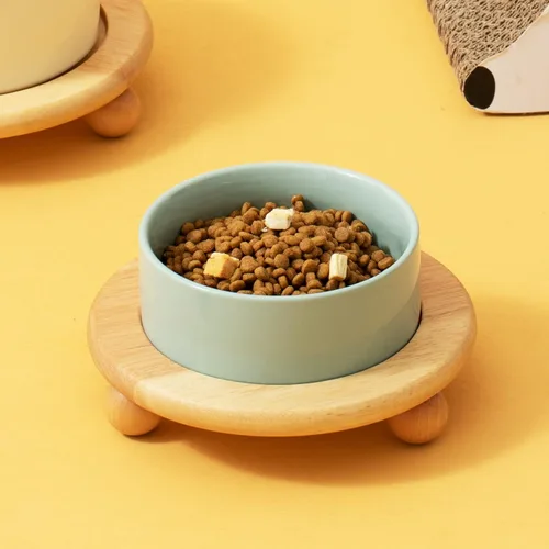 Miniatura 7 de Havniva Cuencos elevados para gatos de 5.1 pulgadas, cuenco elevado de cerámica para alimentos y agua, cuencos de comida para mascotas para gatos