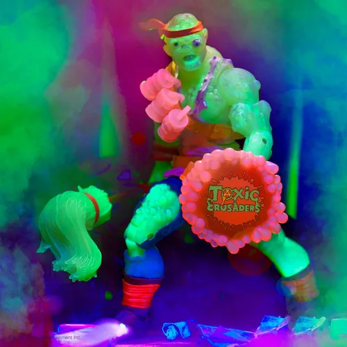 Miniatura 5 de Super7 Toxic Crusader Ultimates: figura de acción de Toxie de rabia roja radiactiva, multicolor